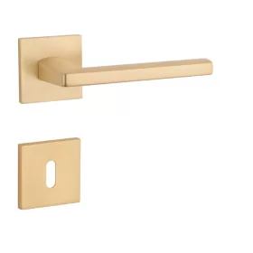   APRILE PYROLA Rozetă pătrată Q SLIM 7MM Aur SATIN - BB colorat auriu satinat