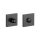 Square Rosette APRILE Q SLIM 7MM BLACK - Black WC 4x4