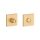 Square Rosette APRILE Q SLIM 7MM GOLD SATIN - Satin Gold Colored WC 4x4