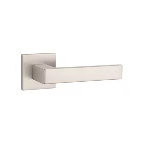   APRILE SULLA Square Rosette Q SLIM 7MM MSN - Satin Nickel (ONLY THE HANDLE ON THE UPPER ROSETTE)