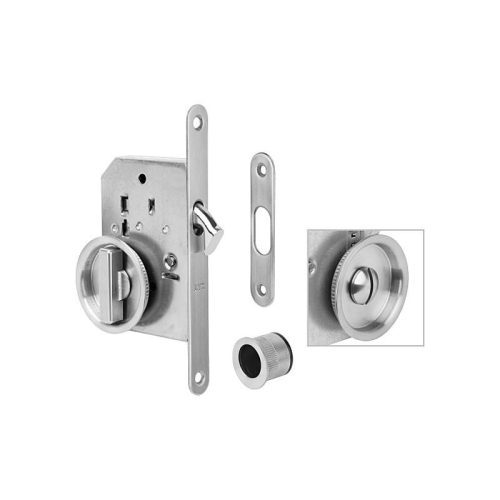 APRILE Sliding door lock set ATZ 3910 16 - In stainless INOX design WC Lock (Lockable)