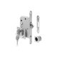 APRILE Sliding door lock set ATZ 3971Q 16 - In stainless INOX design PZ Lock (Lockable)