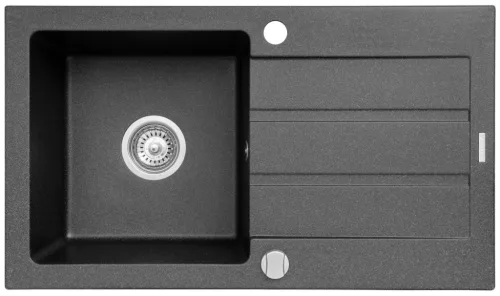 Mosogató PY Next 1 mély+csep. fekete 760x440mm