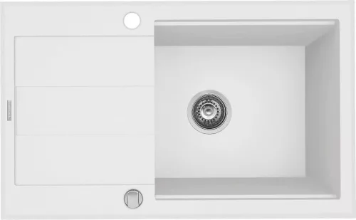 Mosogató PY Sparta Plus Lux 1 mély+csep. fehér 780x480mm