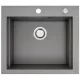 Mosogató PY Siros 1 mély szürke 570x515mm