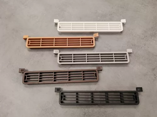 Szellőzőrács műanyag 35-ös fehér 203x35mm