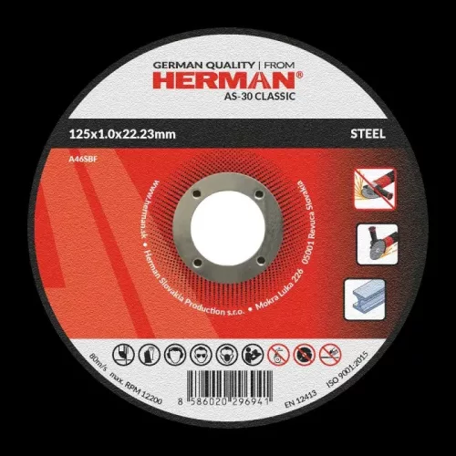 Vágótárcsa HERMAN acélhoz 125mm