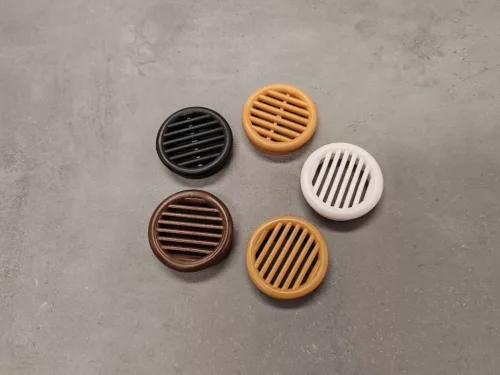 Szellőzőkarika műanyag rácsos fehér 35mm