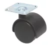 Talpas görgő műanyag 30mm fekete 30mm