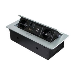 Konnektor Atom  felbillenő HDMI alu 265x118x67mm