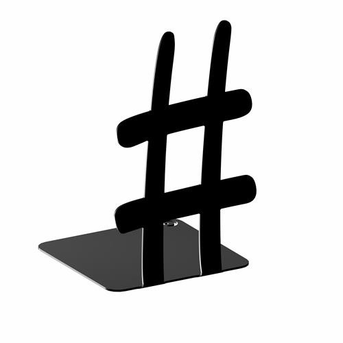 Könyvtámasz 3D Kettős kereszt fekete matt