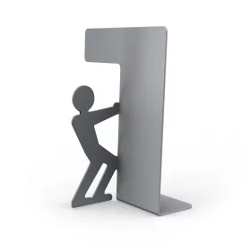 Könyvtámasz Superman szürke