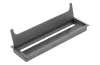 Kábelkivezető fém téglalp alakú nagy fekete 280x80mm