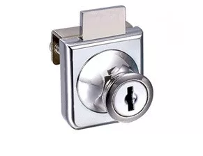 Üvegajtózár fúrás nélküli szimpla króm