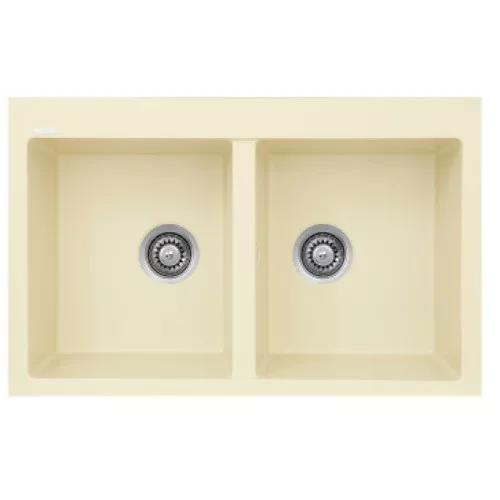 Mosogató NP gránit Vivien 2 medencés krém 780x500mm