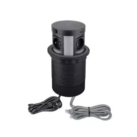   Konnektor Multibox 4-es + 2 USB + 2 RJ45 + induktív töltő fekete