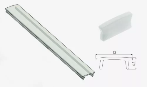 Led profil BH Mini végzáró szürke