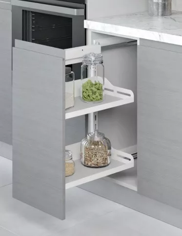 Konyhai kihúzható fékes oldalkeret Unique "R" jobbos fehér 300mm