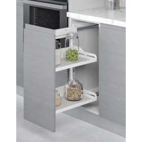   Konyhai kihúzható fékes oldalkeret Unique "R" balos fehér 300mm