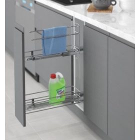   Konyhai kosár konyharuha tartóval fékes teljes kihúzású "R" jobbos króm 250mm