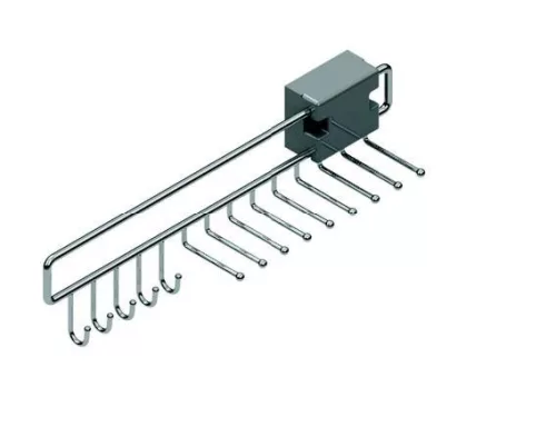 Kihúzható nyakkendő és övtartó R króm 85x460x125mm