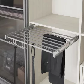 Kihúzható nadrágtartó vízszintes R szürke 600mm