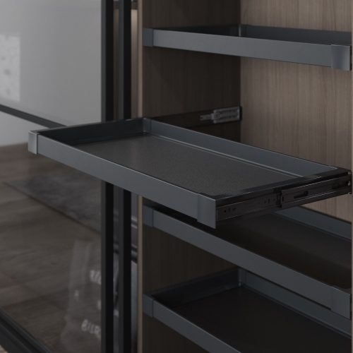 Kihúzható gardrób polc R antracit 600mm