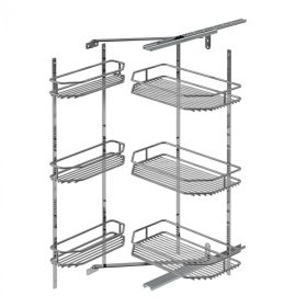 Fürdőszobai polcrendszer R króm 250X300X560 mm