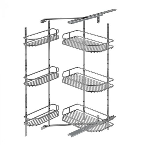 Fürdőszobai polcrendszer R króm 250X300X560 mm