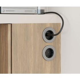 Konnektor bútorba süllyeszthető alu-szálcsiszolt