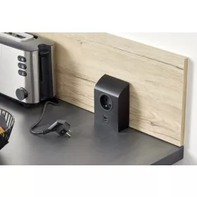 Konnektor Mini Born 1+1USB+1USB-C fekete