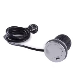 Konnektor Singlebox 1-es + 1USB alu