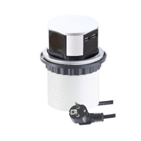 Konnektor Tetrabox 3-as + 2USB alu