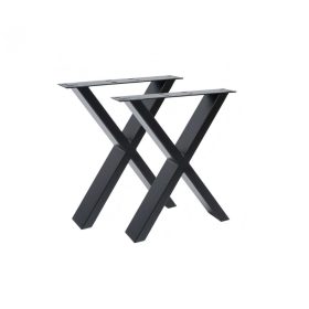 Asztalláb BH szögletes X design matt fekete 710mm