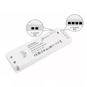   Transzformátor LED lámpához DLight 12V + 6 beépített mini AMP fehér 30W