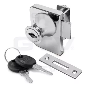 Üvegajtózár GTV fúrás nélküli dupla króm