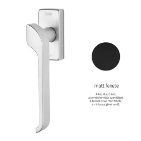   Mâner fereastră dreptunghiulară Linea Cali Turbo Zincral negru mat cu sistem Smart Block 470 SK