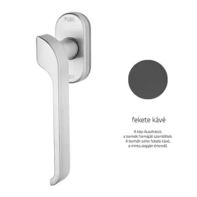   Mâner fereastră oval Linea Cali Turbo Zincral cafea neagră cu sistem Smart Block 470 SK O KA