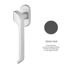   Linea Cali Turbo Zincral cafea neagră ovală mâner fereastră rozetă 470 DK O KA