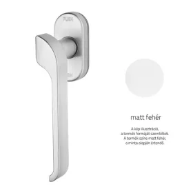   Linea Cali Turbo Zincral mâner fereastră oval alb mat cu sistem Smart Block 470 SK O MW