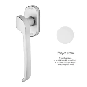   Linea Cali Turbo Zincral mâner fereastră oval cromat strălucitor cu sistem Smart Block 470 SK O C