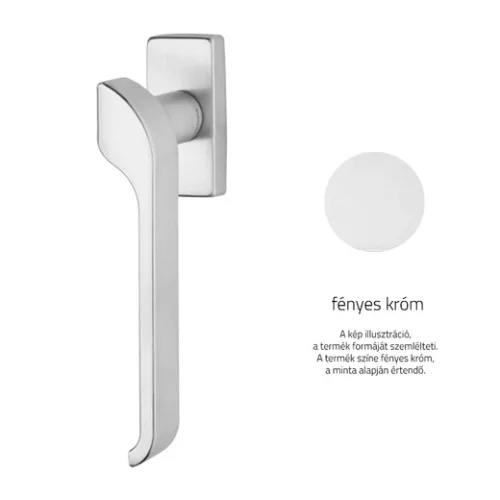 Linea Cali Turbo Zincral semi-mâner fereastră cromat strălucitor cu rozetă dreptunghiulară 470 DK R CR