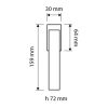 Linea Cali Turbo Zincral glänzend verchromter rechteckiger Fenster halb Türknauf 470 DK R CR