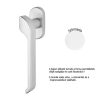 Linea Cali Turbo Zincral matte white oval rosette window handle 470 DK O MW