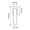 Linea Cali Turbo Zincral mattweißer ovaler Rosetten Fenster Türknauf 470 DK O MW