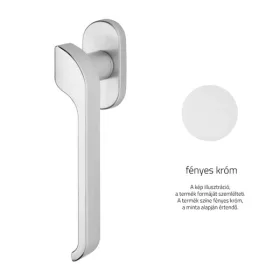   Linea Cali Turbo Zincral crom strălucitor mâner fereastră rozeta ovală 470 DK O CR