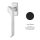 Linea Cali Turbo Zincral matte black window half handle with rectangular rosette 470 DK R VE
