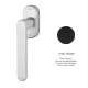 Linea Cali Lola Zincral matte black window half handle with Smart Block system 428 SK VE