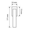 Fenster Türknauf Linea Cali Loft Zincral Mesh in hellem Chrom mit Smart Block System 432 SK CR