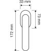 Linea Cali Spring Zincral mat crom jumătate de mâner ferestrei 480 DK CS